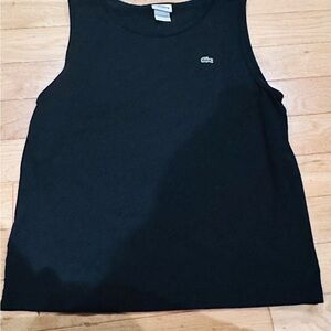 Lacoste Black Tank Top with Logo